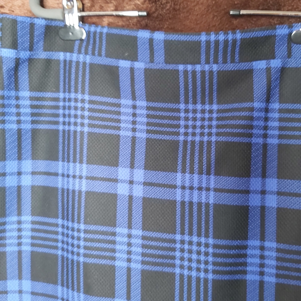 Pencil plaid skirt - black and blue - Picture 4 of 7